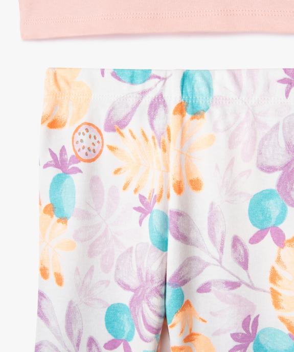 Pyjama 2 pièces avec motifs exotiques bébé fille vue3 - GEMO 4G BEBE - GEMO