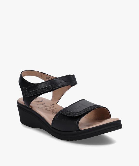 Sandales femme confort dessus cuir uni – 5 Reflex Zones vue2 - 5 REFLEX ZONES - GEMO