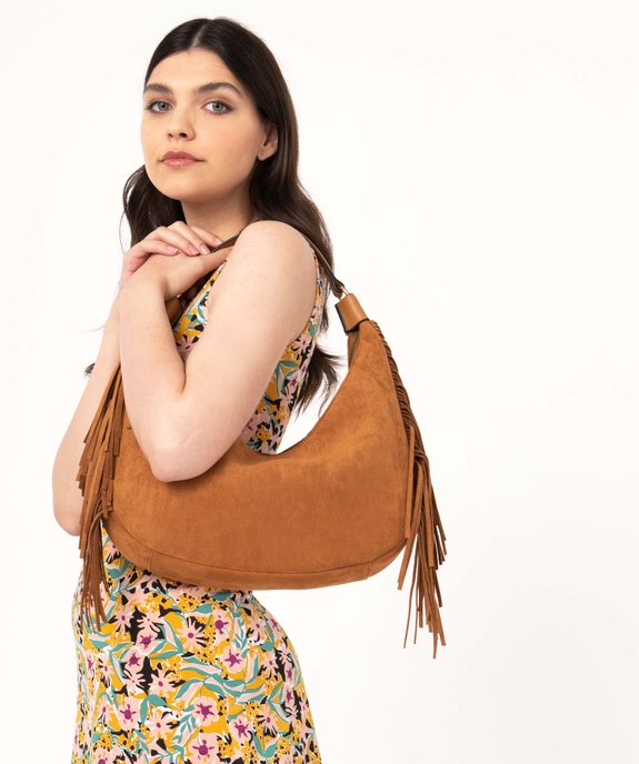 Sac à main femme toucher velours esprit folk vue4 - GEMO (ACCESS) - GEMO