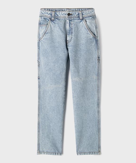 Jean Regular charpentier à taille réglable garçon vue1 - GEMO (JUNIOR) - GEMO