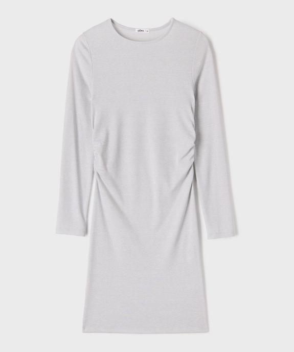 Robe manches longues coupe courte et ajustée en maille pailletée fille vue2 - GEMO (JUNIOR) - GEMO