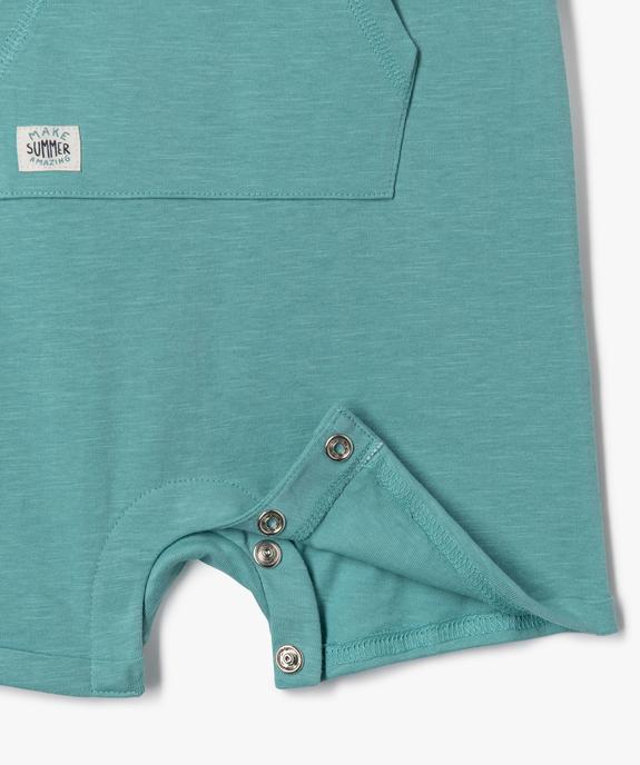 Salopette courte bébé garçon en jersey de coton vue2 - GEMO 4G BEBE - GEMO