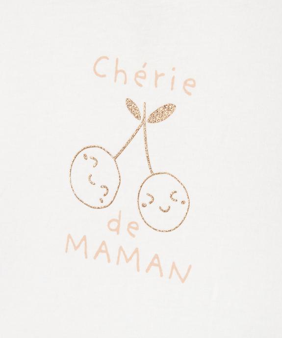 Tee-shirt manches courtes imprimé coupe loose bébé fille vue2 - GEMO(BEBE DEBT) - GEMO