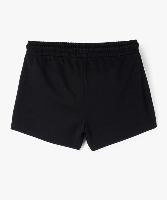 Short en maille avec biais contrastants fille vue3 - GEMO 4G FILLE - GEMO