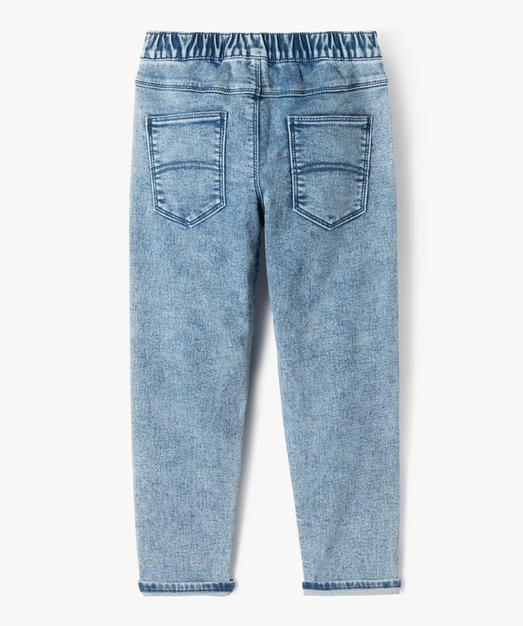 Jean coupe ballon avec taille élastique garçon vue4 - GEMO 4G GARCON - GEMO