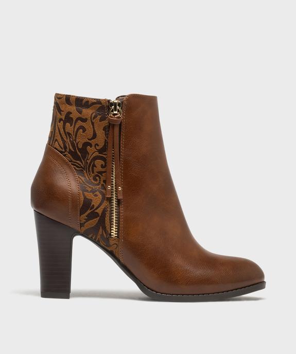 Bottines à talon avec zip décoratif femme - Emilia Rosa - EMILIA ROSA Bottines à talon avec zip décoratif femme - Emilia Rosa vue1 - EMILIA ROSA - GEMO