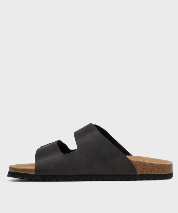 Mules à larges brides avec semelle intérieure cuir homme - Urban Steps vue3 - URBAN STEPS - GEMO