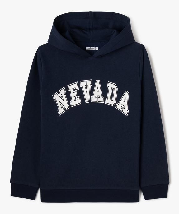 Sweat à capuche avec inscription garçon vue1 - GEMO (JUNIOR) - GEMO