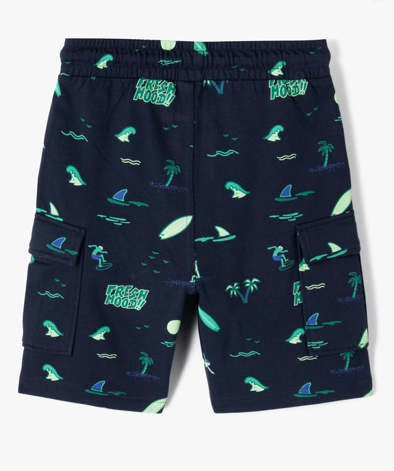 Bermuda garçon en maille à motifs surf vue4 - GEMO (ENFANT) - GEMO