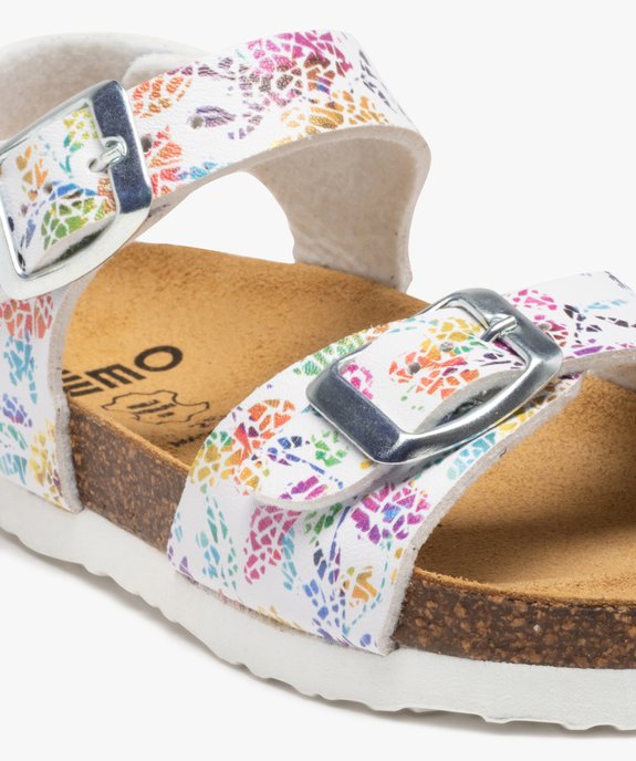 Sandales fille à brides à boucle fantaisie et semelle liège vue6 - GEMO 4G FILLE - GEMO