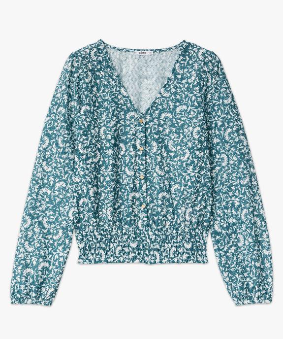 Tee-shirt à manches longues en maille ajourée femme vue4 - GEMO(FEMME PAP) - GEMO