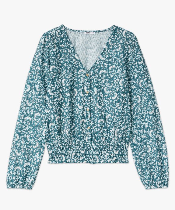 Tee-shirt à manches longues en maille ajourée femme vue4 - GEMO(FEMME PAP) - GEMO
