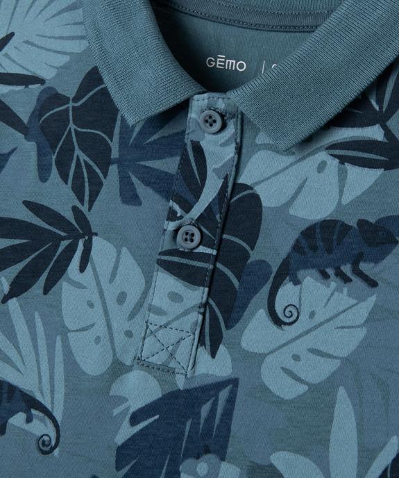 Polo manches courtes à motifs exotiques garçon vue2 - GEMO (ENFANT) - GEMO