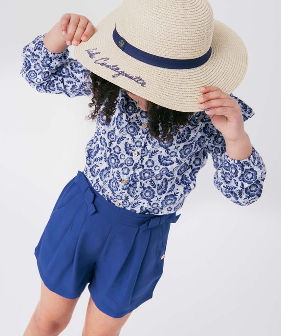 Chapeau fille en paille avec broderie en sequins - LuluCastagnette vue6 - LULUCASTAGNETTE - GEMO