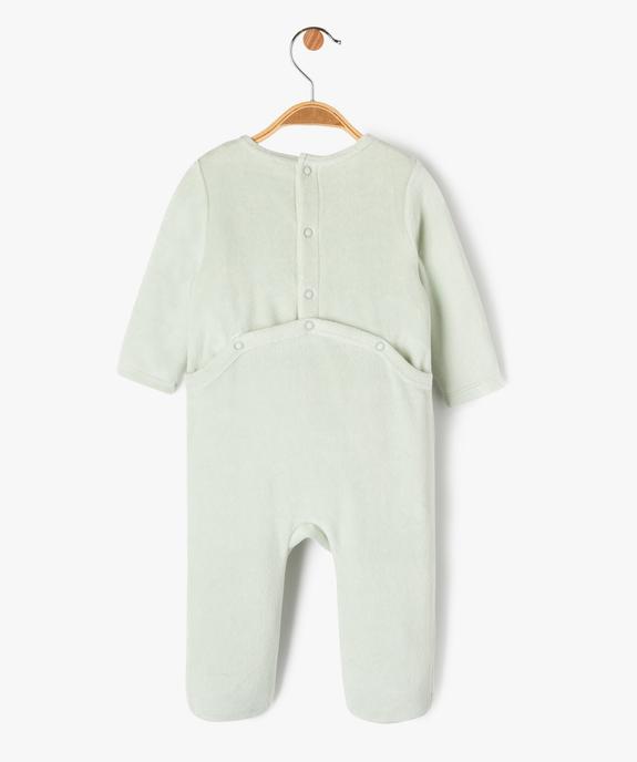 Pyjama dors-bien en velours avec message bébé fille vue3 - PREMIER PRIX BY GEMO - GEMO