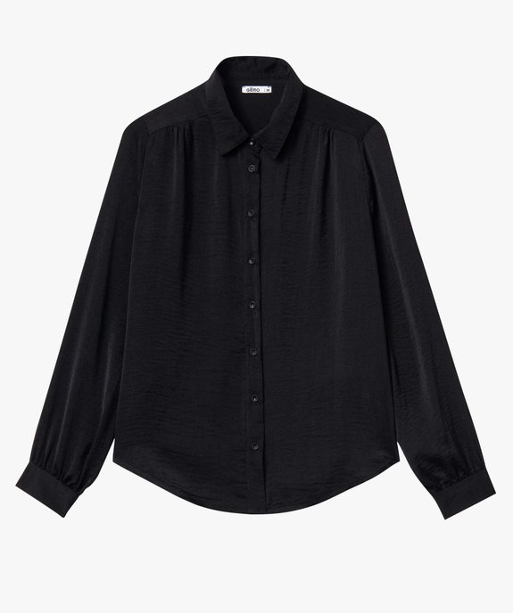 Chemise en satin à manches longues femme vue4 - GEMO 4G FEMME - GEMO