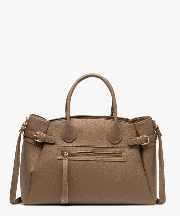 Sac à main grand format en matière grainée souple femme vue1 - GEMO (ACCESS) - GEMO