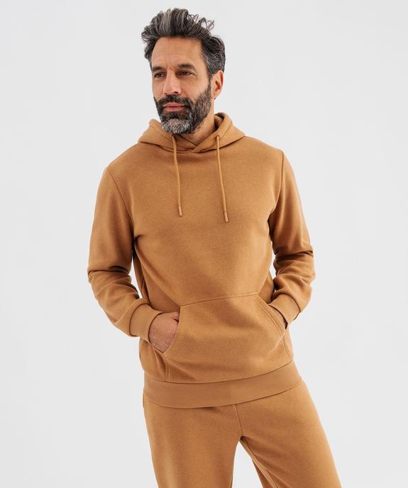 Sweat à capuche en molleton doux homme vue1 - GEMO 4G HOMME - GEMO