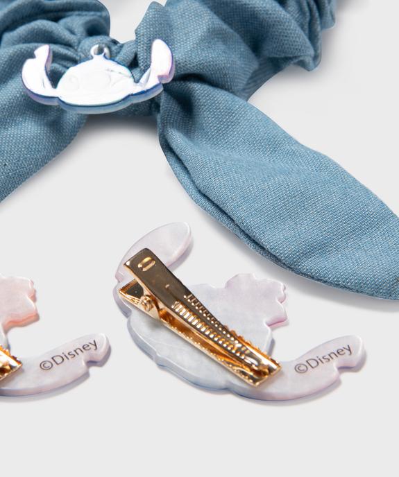 Ensemble de 3 accessoires à cheveux : chouchou + 2 barettes - Stitch vue2 - LILO & STITCH - GEMO