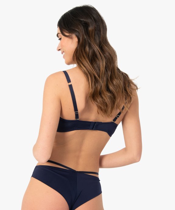 Soutien-gorge bandeau en dentelle avec bretelles amovibles vue2 - GEMO(HOMWR FEM) - GEMO