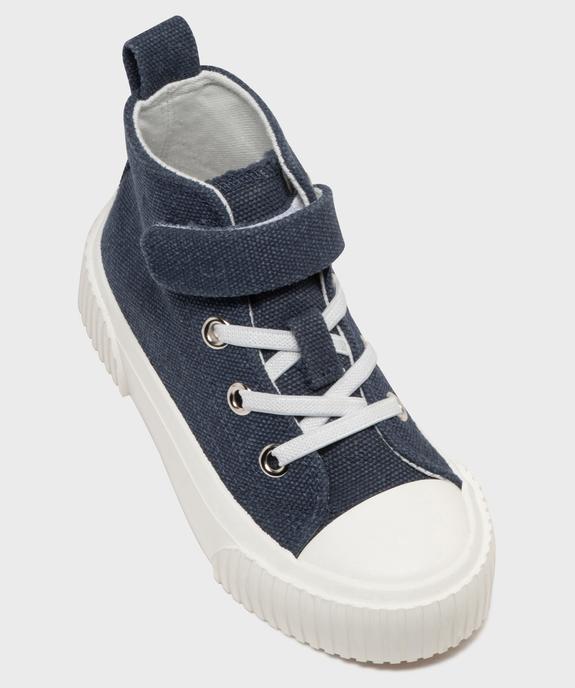 Baskets montantes en toile fermeture scratch garçon - 5 Miles vue5 - 5 MILES GEMO FOR GOOD - GEMO