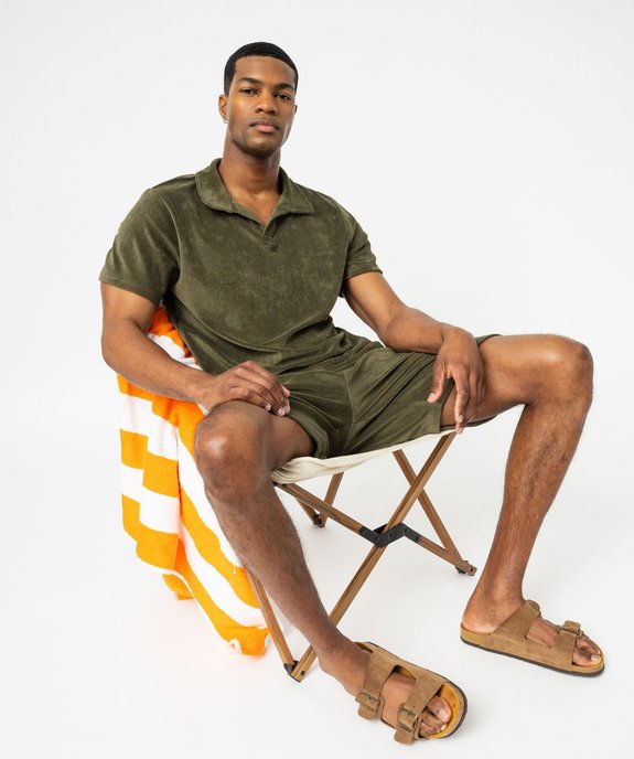 Bermuda en éponge coupe droite homme vue6 - GEMO (HOMME) - GEMO