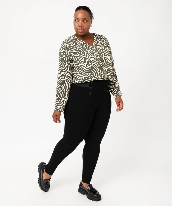 Chemise à manches longues imprimée femme grande taille vue5 - GEMO 4G GT - GEMO
