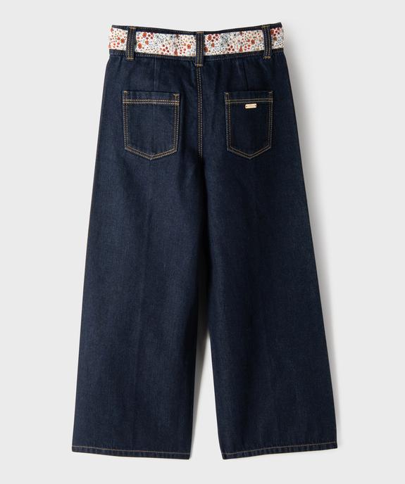 Jean wide leg avec taille ajustable fille - LuluCastagnette vue4 - LULU CASTAGNETTE GEMO FOR GOOD - GEMO