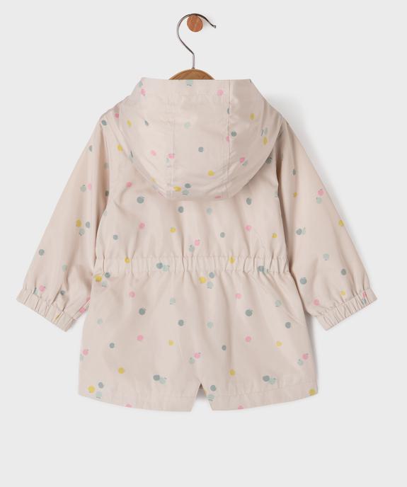 Manteau coupe-vent à capuche bébé fille vue4 - GEMO(BEBE DEBT) - GEMO