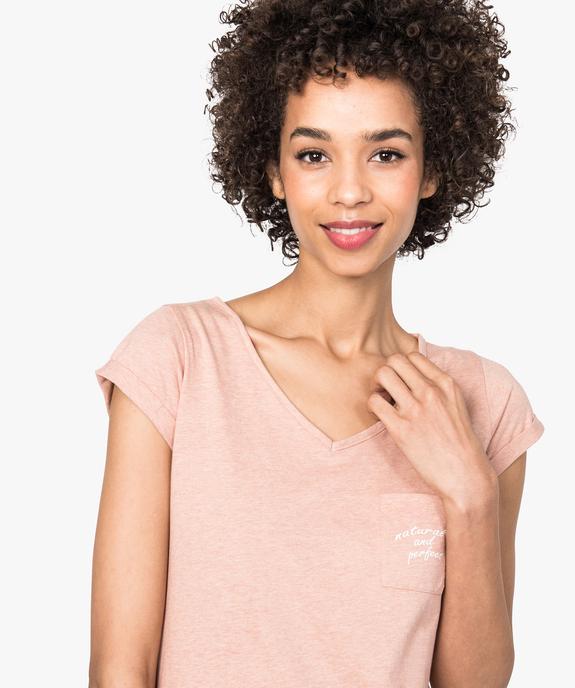 Haut de pyjama à manches courtes vue2 - GEMO(HOMWR FEM) - GEMO