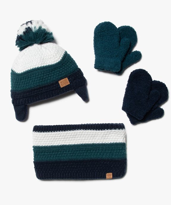 Ensemble d'accessoires vert et bleu pour bébé garçon  - GEMO