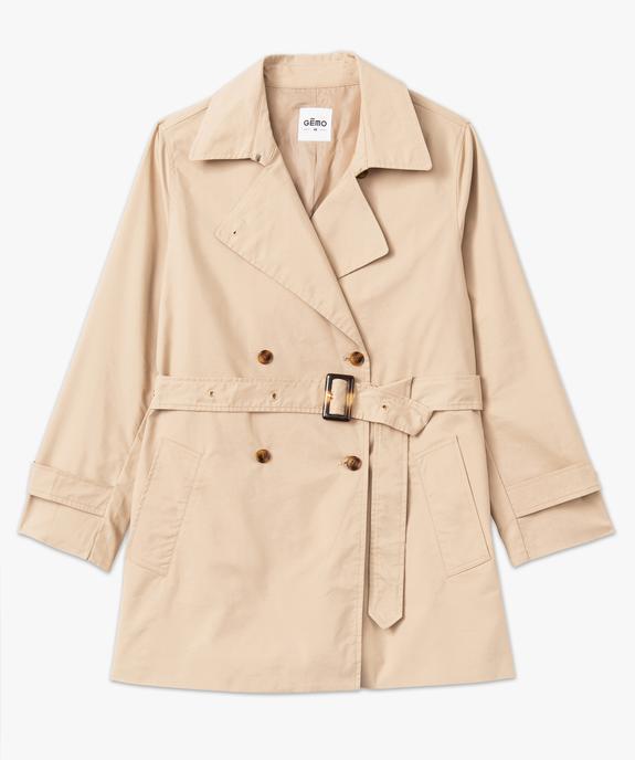 Trench court avec ceinture femme grande taille vue4 - GEMO (G TAILLE) - GEMO