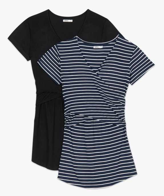 Tee-shirt d’allaitement à manches courtes (lot de 2) vue5 - GEMO (MATER) - GEMO