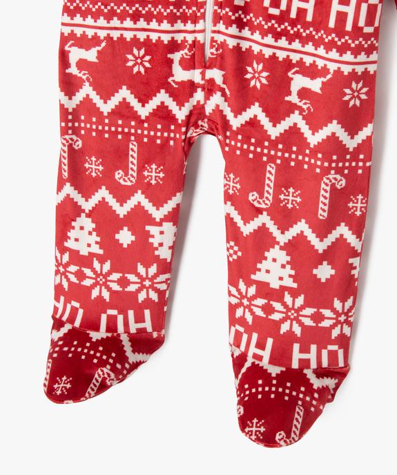 Surpyjama à capuche en velours fin motif Noël bébé vue2 - GEMO(BEBE DEBT) - GEMO