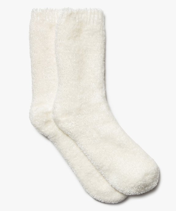 Chaussettes en maille chenille douce et épaisse femme vue1 - GEMO 4G FEMME - GEMO