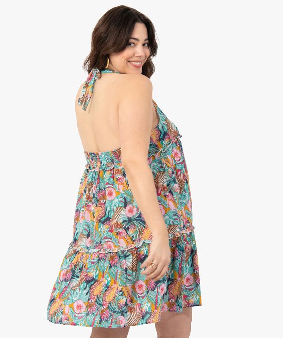 Tunique de plage femme grande taille à motifs exotiques vue3 - GEMO (PLAGE) - GEMO