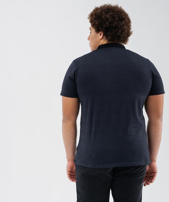 Polo manches courtes avec col contrastant homme vue8 - GEMO 4G HOMME - GEMO