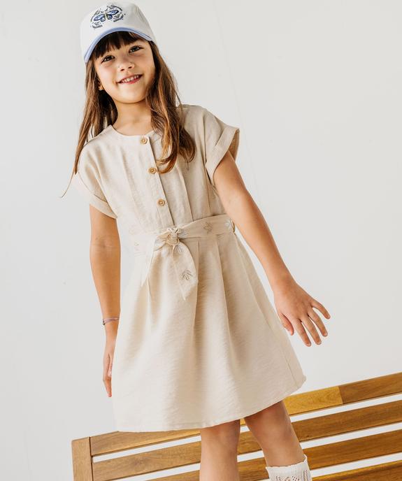 Robe fluide à manches courtes fille vue8 - GEMO 4G FILLE - GEMO