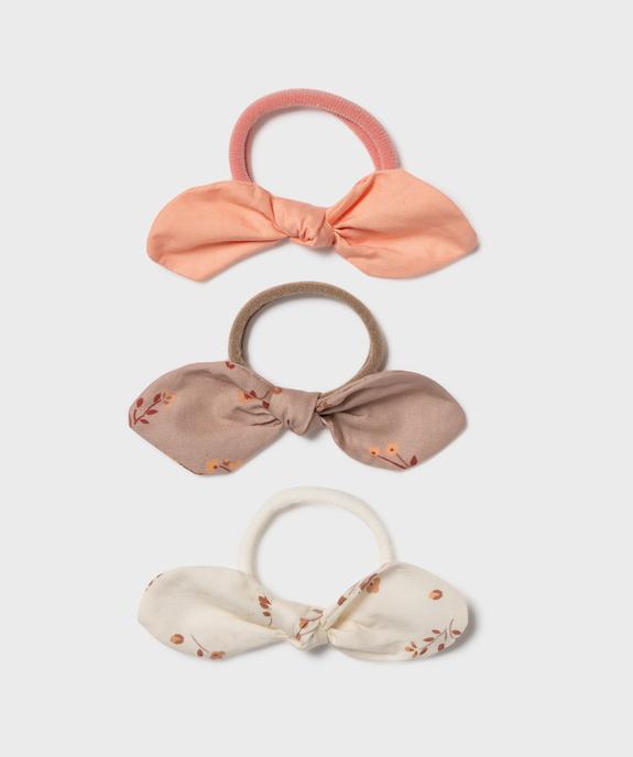 Élastique mousse avec nœud fantaisie (lot de 3) vue1 - GEMO (ACCESS) - GEMO