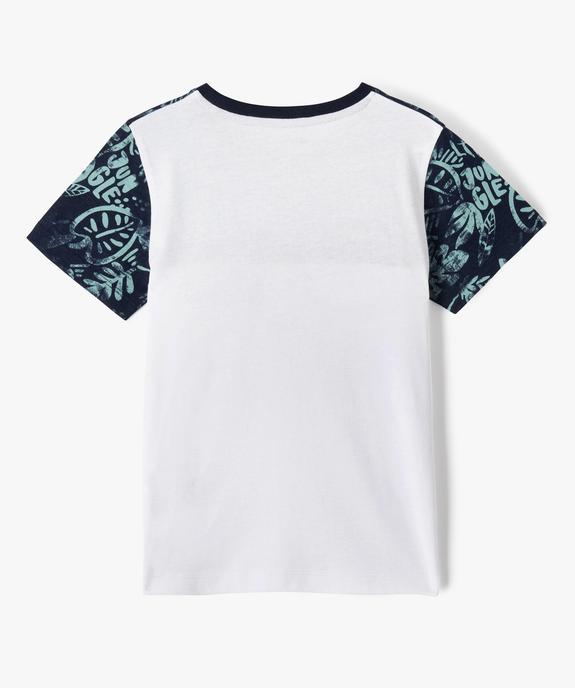 Tee-shirt garçon à manches courtes avec buste et manches imprimées vue3 - GEMO (ENFANT) - GEMO