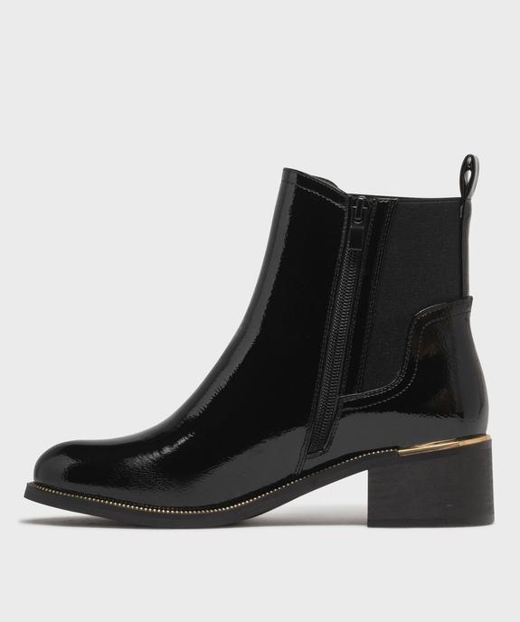 Boots vernis avec élastique sur la tige femme - Valentina Baldano vue3 - VALENTINA BALDA - GEMO