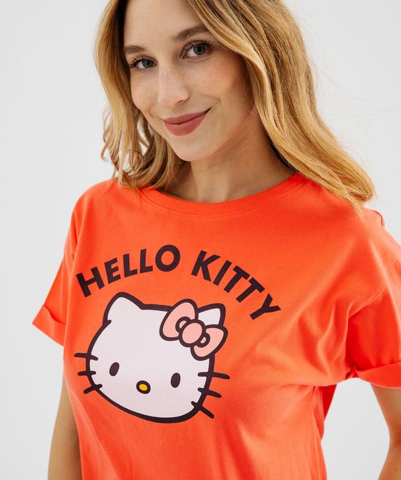 Pyjashort avec motif chaton femme - Hello Kitty vue3 - HELLO KITTY - GEMO
