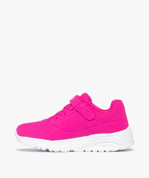 Baskets fille running unies avec bride scratch Los Angeles - Skechers vue3 - SKECHERS - GEMO