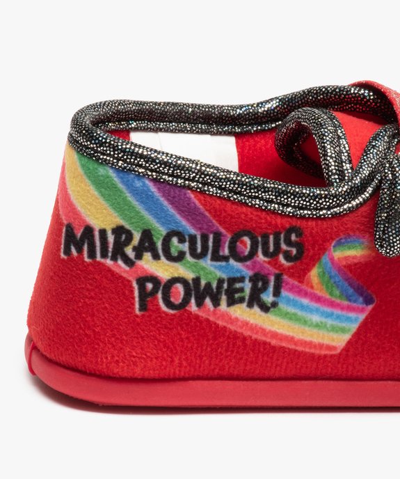 Chaussons fille en velours ras imprimé - Miraculous vue6 - MIRACULOUS - GEMO