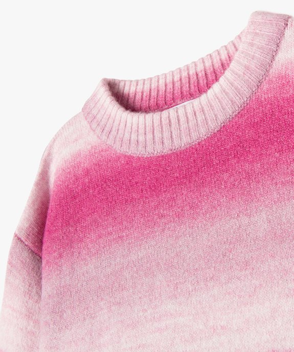 Pull fille à rayures en dégradé de couleurs vue2 - GEMO (ENFANT) - GEMO