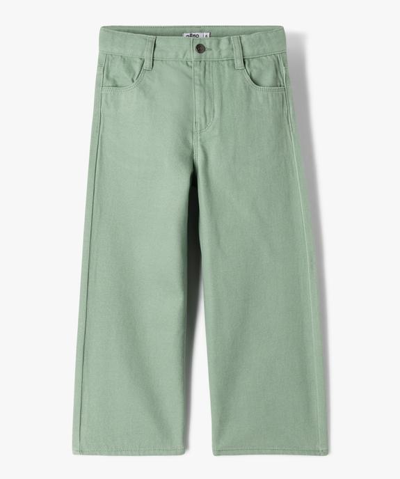 Pantalon large à taille ajustable en coton fille vue1 - GEMO 4G FILLE - GEMO