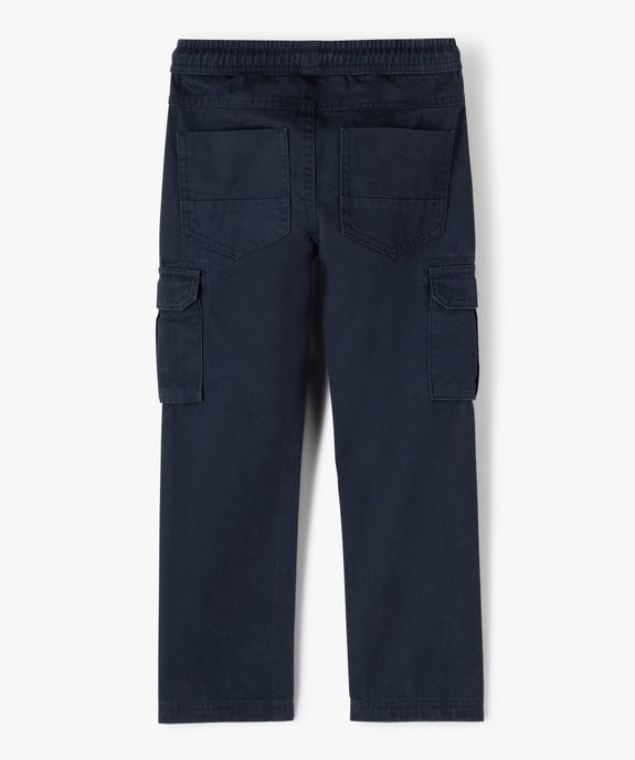 Pantalon garçon cargo à taille élastiquée vue3 - GEMO (ENFANT) - GEMO