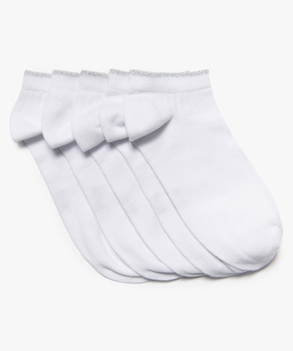 Chaussettes femme courtes à côtes finition pailletée (lot de 5) vue1 - GEMO(HOMWR FEM) - GEMO