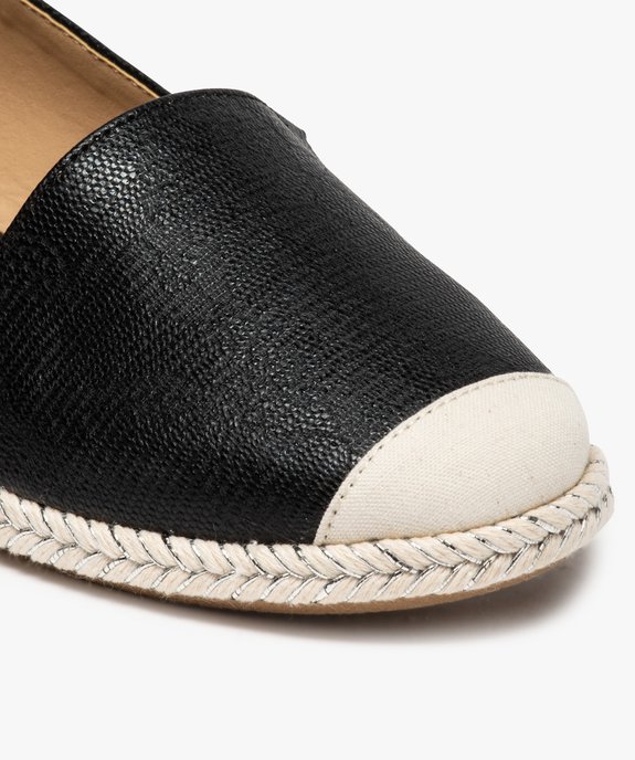 Ballerines femme style espadrilles en toile brillante vue6 - GEMO(URBAIN) - GEMO