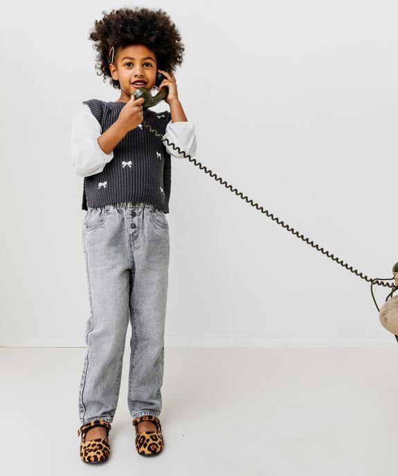 Jean slouchy à taille haute ajustable fille vue7 - GEMO (ENFANT) - GEMO